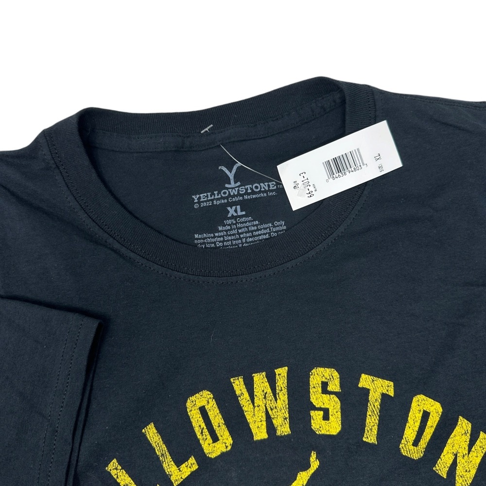 Yellowstone Dutton Ranch Montana Graphic T-Shirt Mens XL Black 66-301-3 NWT